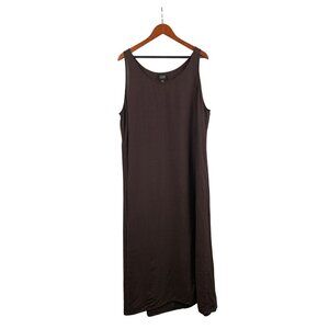 Eileen Fisher Brown Sleeveless Maxi Dress XL